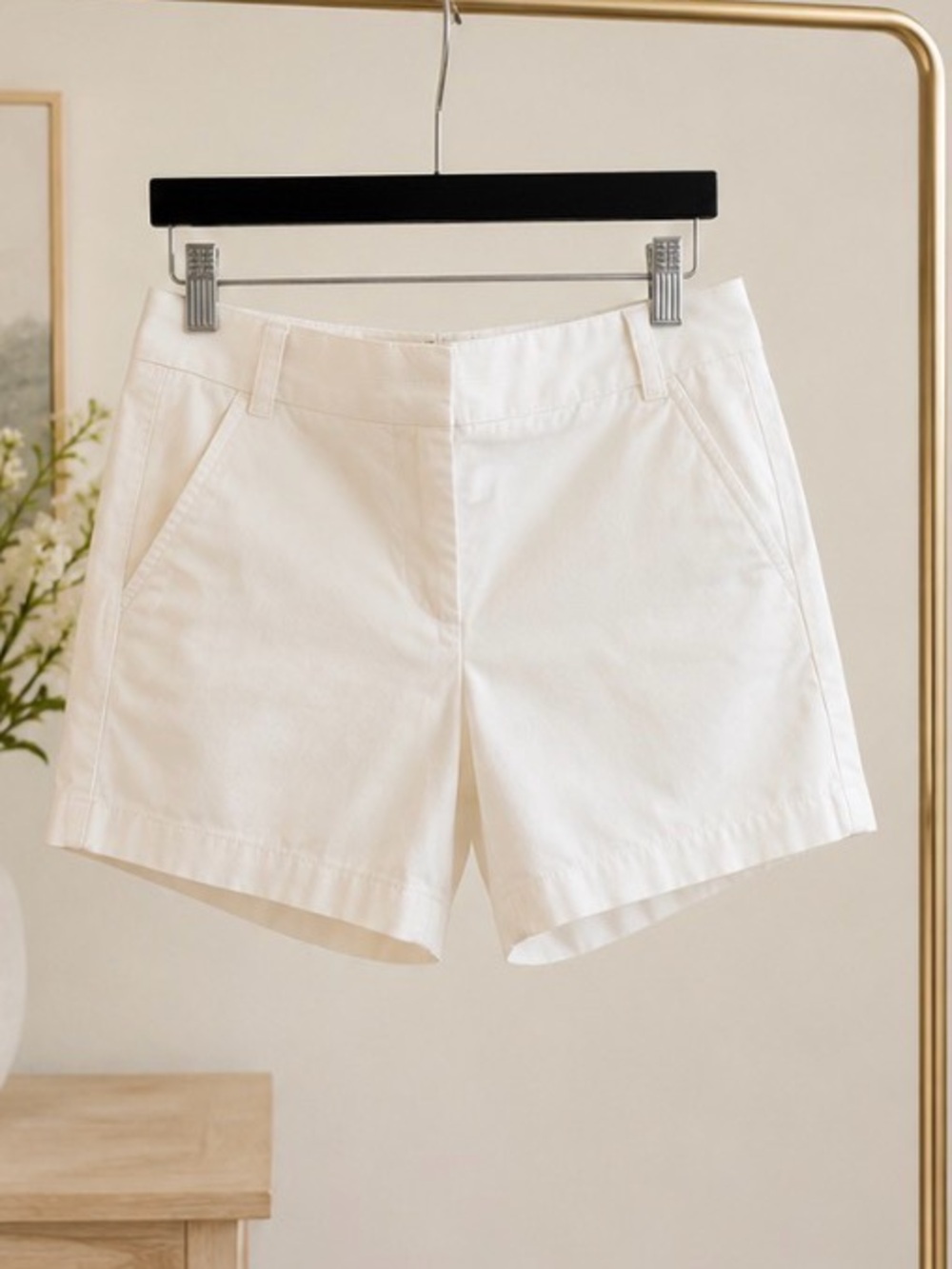 J. Crew White Cotton Bermuda Shorts